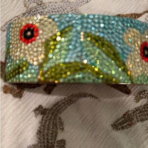 Rhinestone bracelet magnificent totally rhinestone mosaic look flower Inspired